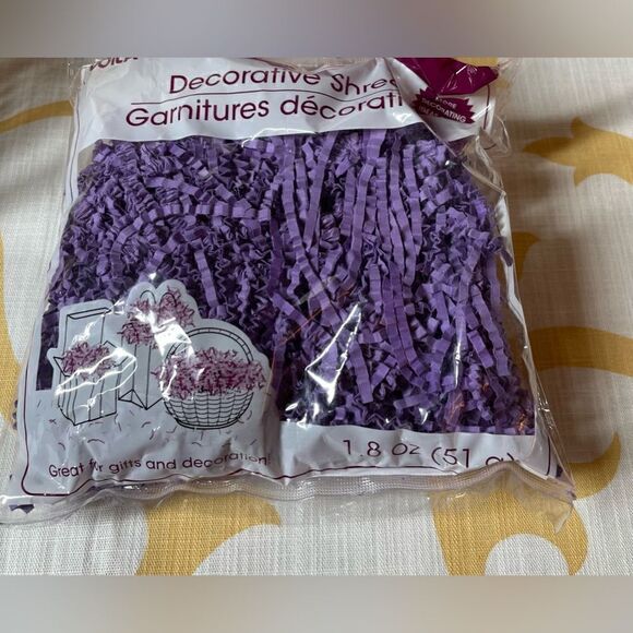 Purple Multicolor Square Woven Basket Beaded Border Details BONUS Purple Decor S - Picture 6 of 7